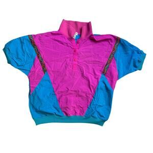 LAVON CHEERFUL GROUP VINTAGE XL EXTRA LARGE NYLON USED windbreaker WOMENS 80s
